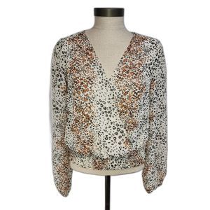 Jopna Women's Surplice Wrap Blouse Size M